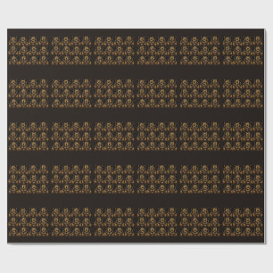 Luxury Golden Letter S Crown Diamond Monogram Wrapping Paper