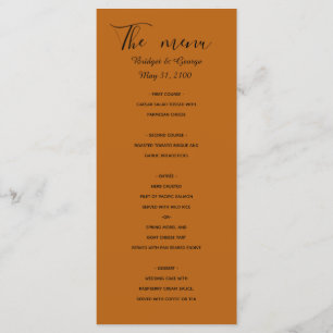 luxury golden minimal simple wedding menu