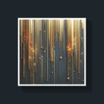 Luxury Golden Rain - Shimmering Metallic Strings a Canvas Print<br><div class="desc">An enchanting abstract composition featuring delicate vertical strings of liquid gold and glowing particles of light. The contrast of radiant golden highlights and shimmering stardust against a deep slate background creates a magical,  high-glam aesthetic. Perfect for elegant bedrooms,  luxury lounges,  or as a sophisticated backdrop for modern interior spaces.</div>