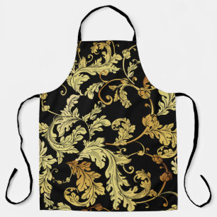 Luxury golden seamless pattern. Floral backgroundp Apron