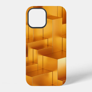 Luxury golden shapes geometric seamless pattern iPhone 12 case