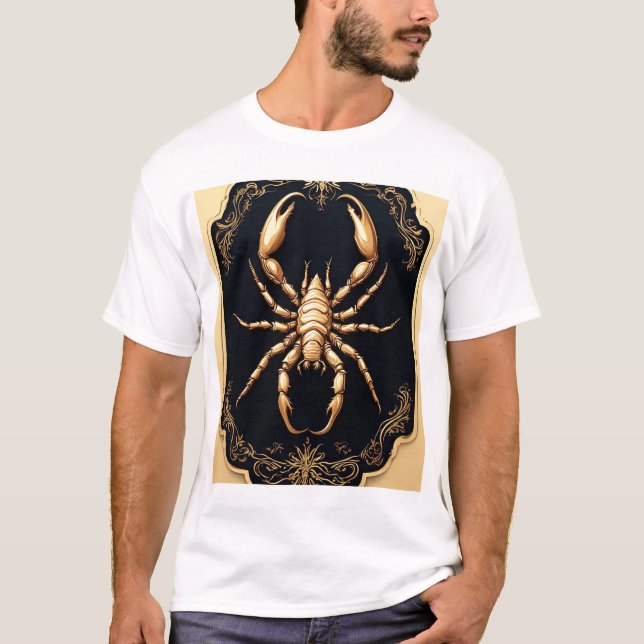 Luxury Golden Spider Artwork T-Shirt (Front)