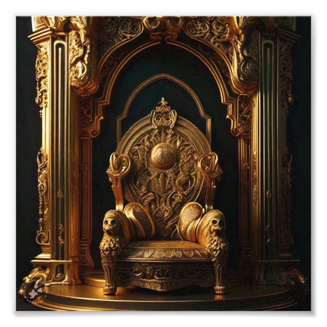Luxury golden throne design - Interior décor Photo Print (Front)