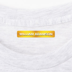 Luxury Golden Waterproof Name Labels For Clothes