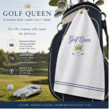 Luxury Golf Queen Towel | Personalised Golf Gift f