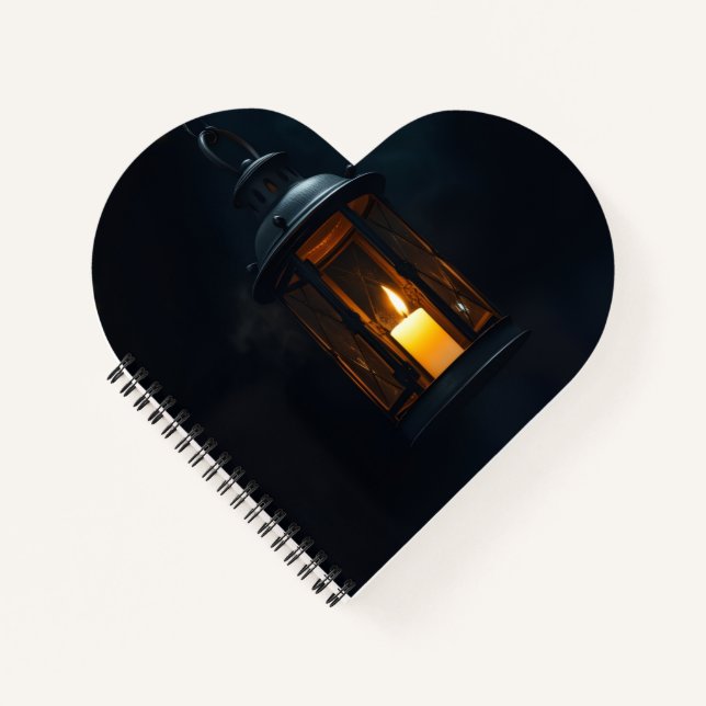 Luxury Gothic Lantern Halloween Spiral Notebook (Front)