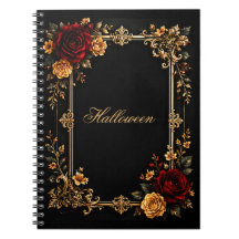 Luxury Gothic Red & Gold Roses Dark
