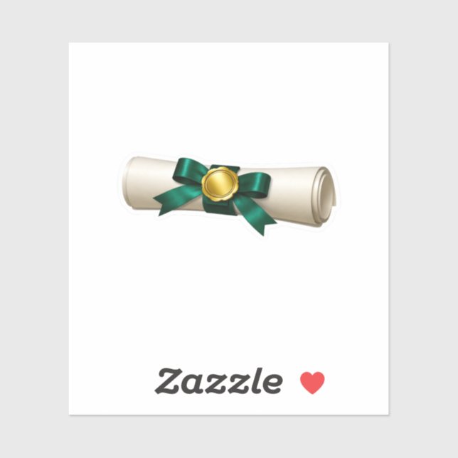 Luxury Graduation Diploma Scroll Sticker Elegant A (Sheet)