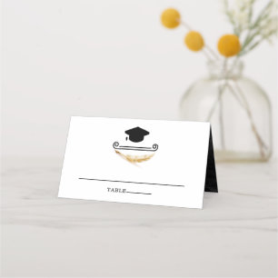 Luxury Graduation Party Retro Chalkboard Place Card