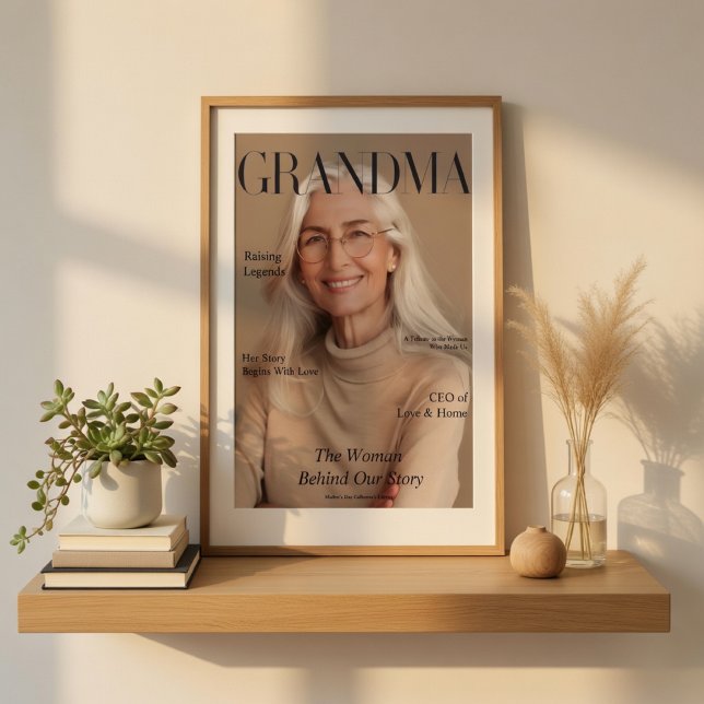 Luxury Grandma Magazine Cover Photo Gift Poster (Creator Uploaded)