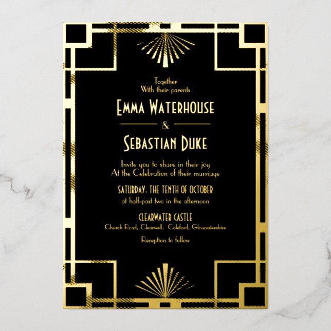Luxury Great Gatsby Art Deco Wedding (Front)