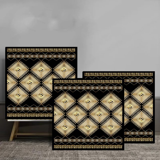 Luxury Greek Geometric Gold Pattern Tile (Creator Uploaded)