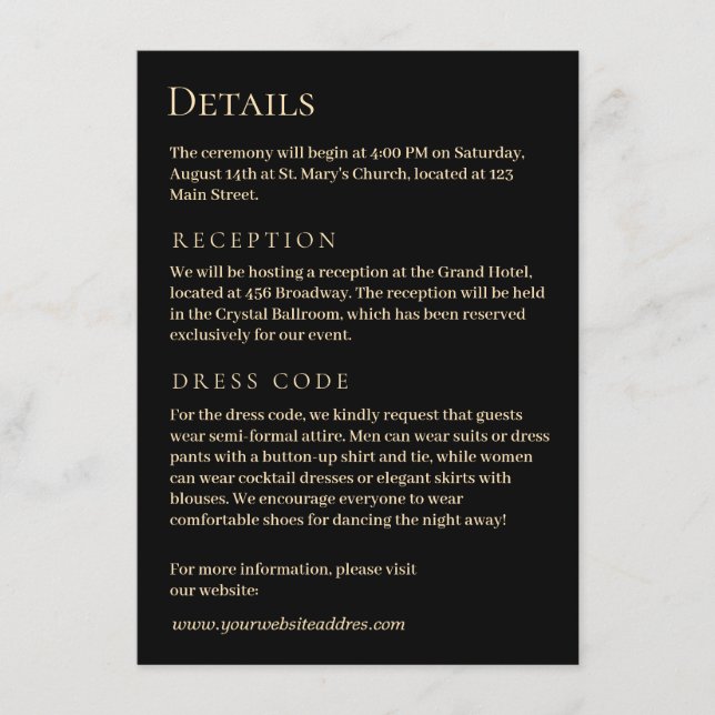 Luxury green agate with gold  enclosure card (Front)