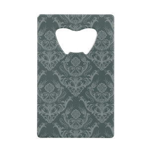 Luxury green floral damask wallpaper