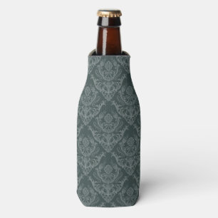 Luxury green floral damask wallpaper bottle cooler