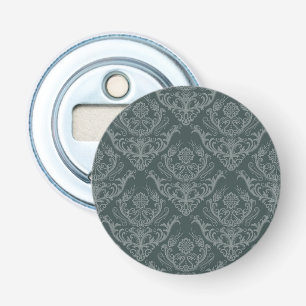 Luxury green floral damask wallpaper bottle opener