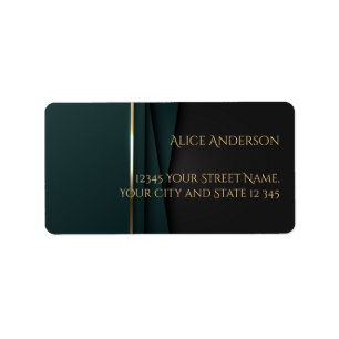 Luxury green gold elegant professional business  label