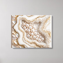 Luxury Grey and Silver Geode Canvas Art - Modern G