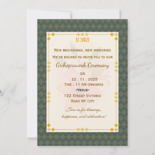 Luxury Grihapravesh Invitation 