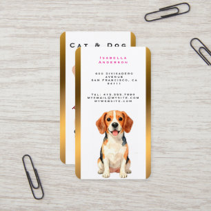 Luxury Grooming Dog Personalized Modern Collection Business Card