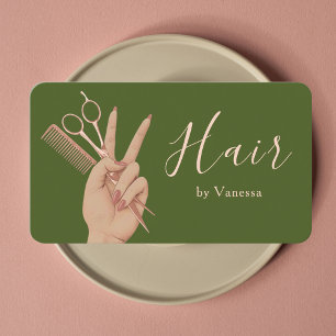 Luxury Hair Artist Hairstylist Hairdresser Modern Business Card