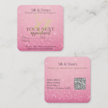 Luxury Hair Studio | Pink Glitter and Gold Logo -