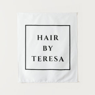 Luxury Hair Stylist Logo Text Promotional Design Tapestry