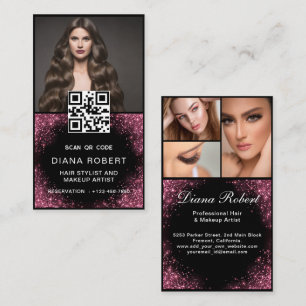 Luxury Hair Stylist Makeup Artist Rose Gold Drips  Business Card