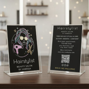 Luxury Hairstylist Beauty Salon Modern Black Flyer