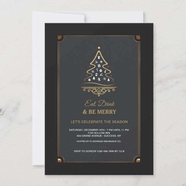 Luxury Holiday Invitation (Front)