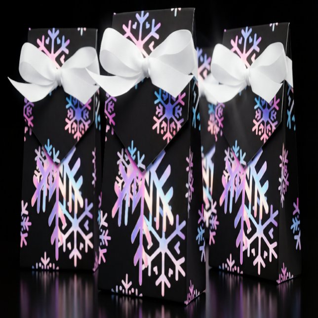 Luxury Holographic Snowflake Christmas Collection  Favour Box (Creator Uploaded)