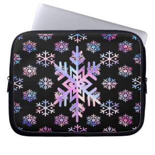 Luxury Holographic Snowflake Christmas Collection Laptop Sleeve