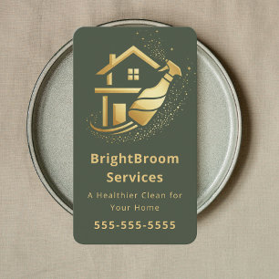 Luxury House Cleaning Residential Cleaning Company Business Card