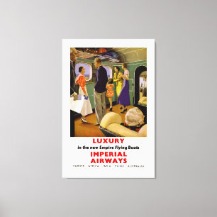 Luxury in the New Empire Flying Boats - L Canvas Print