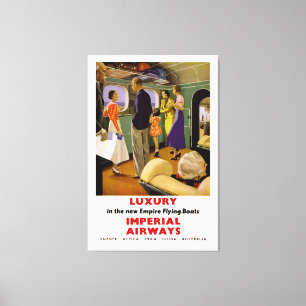 Luxury in the New Empire Flying Boats - XL Canvas Print