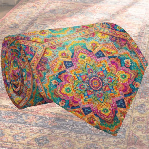 Luxury Indian Designer Rug Faux Silk Neck Tie