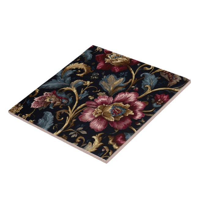 Luxury Indian Floral Vintage Royal Tile (Side)