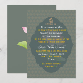 Luxury Indian Wedding Invitation Card