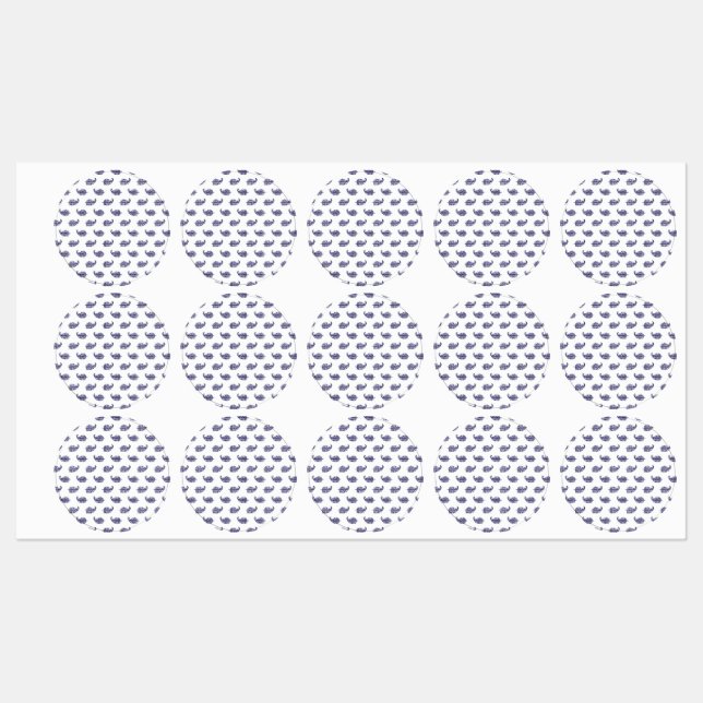 Luxury Indigo Coastal Favour Labels (Sheet)