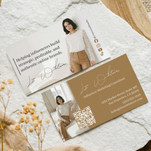 Luxury Influencer Marketing Consulting QR Code Business Card