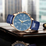 Luxury Initials Weddings Elegant Monogram Navy Watch<br><div class="desc">Personalized Couple Names Initials Monogram Navy Watch – Elegant & Timeless Gift Celebrate love and style with this Custom Couple Names Initials Monogram Navy Watch, a perfect blend of elegance, sophistication, and personalization. Featuring a classic monogram design with your custom initials and names, this luxury wristwatch is a timeless keepsake...</div>