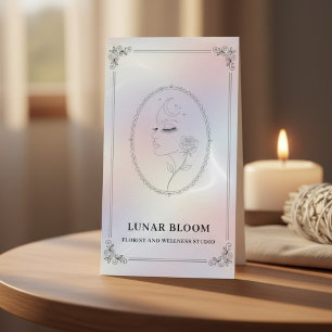 Luxury Iridescent with QR Code Holographic Business Card