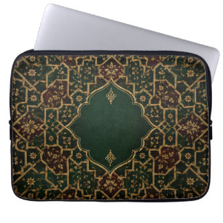 Luxury Islamic Arabesque Laptop Sleeve | Emerald &