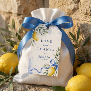 Luxury Italian Lemon Wedding Gift Tags