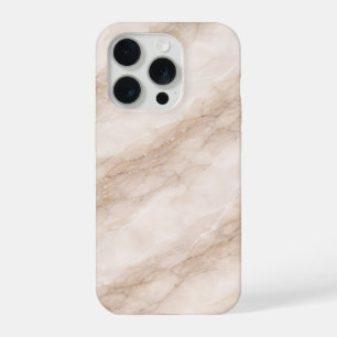 Luxury Ivory Fog Marble Texture Soft Taupe Veining iPhone 15 Pro Case