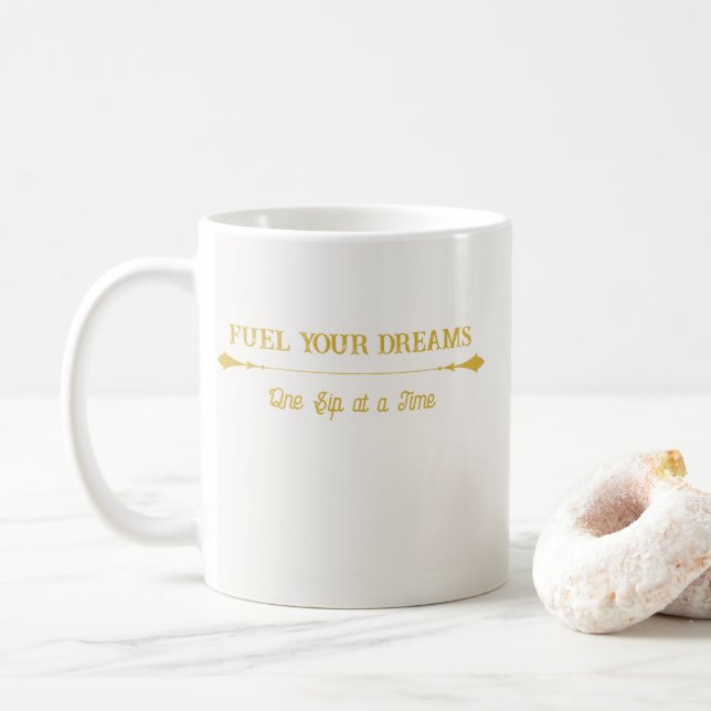 Luxury Ivory Gold Coffee Mug (With Donut)