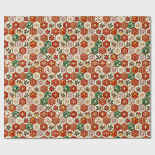 Luxury Japanese Christmas Kikkou Wrapping Paper