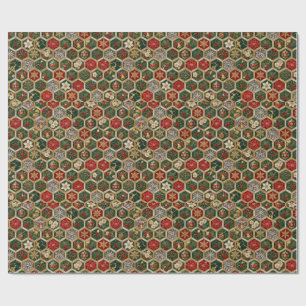 Luxury Japanese Christmas Kikkou Wrapping Paper