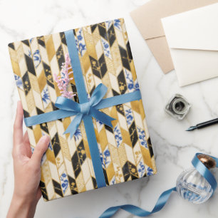 Luxury Japanese Yagasuri Wrapping Paper