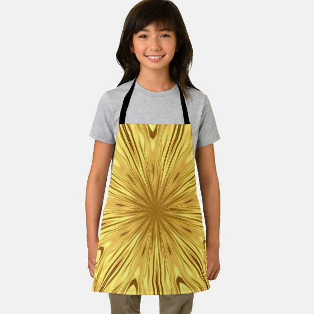 Luxury Kitchen Attire: Gilded Zenith Opulent Swirl Apron (Insitu)